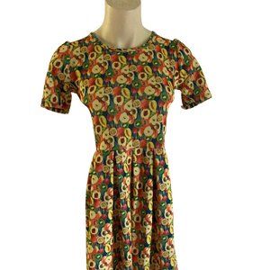 LuLaRoe Amelia All-Over Passion Fruit Print Dress || Brand new with tags! XS